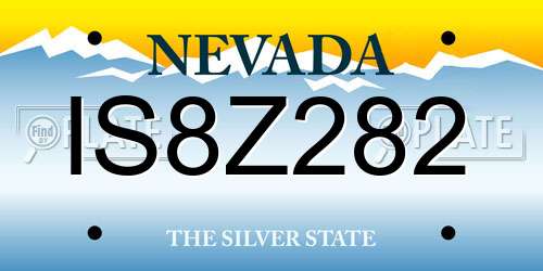 IS8Z282 Nevada License Plate