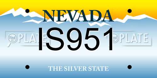 IS951 Nevada License Plate
