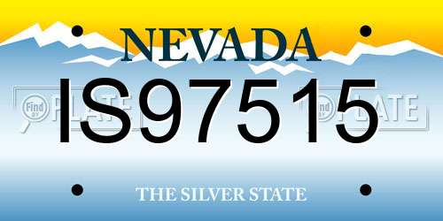 IS97515 Nevada License Plate