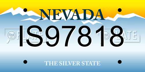 IS97818 Nevada License Plate
