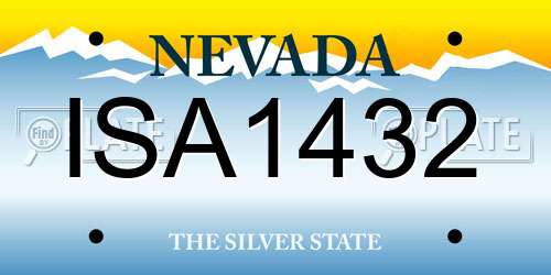 ISA1432 Nevada License Plate