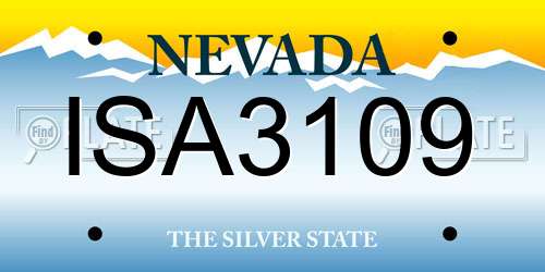 ISA3109 Nevada License Plate