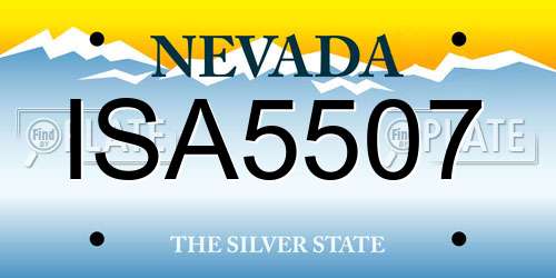 ISA5507 Nevada License Plate