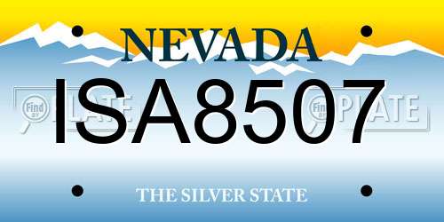 ISA8507 Nevada License Plate