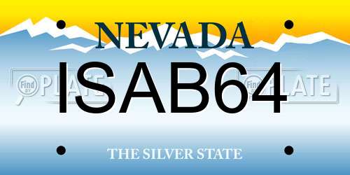 ISAB64 Nevada License Plate
