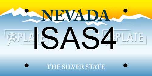 ISAS4 Nevada License Plate