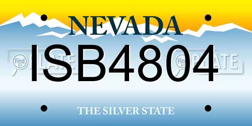 ISB4804 Nevada License Plate
