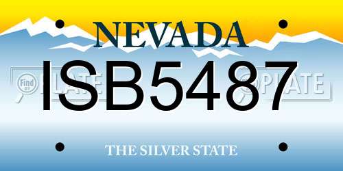 ISB5487 Nevada License Plate
