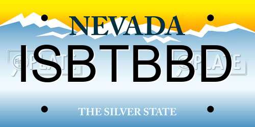 ISBTBBD Nevada License Plate