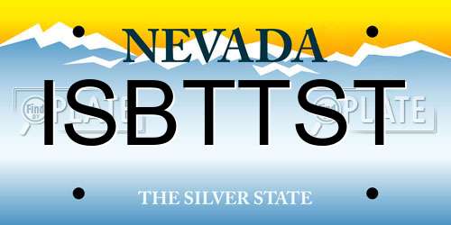 ISBTTST Nevada License Plate