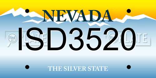 ISD3520 Nevada License Plate