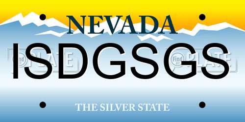 ISDGSGS Nevada License Plate