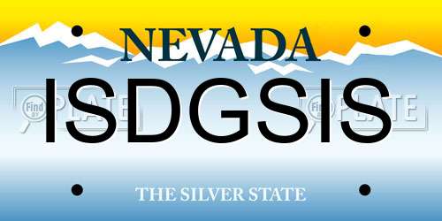 ISDGSIS Nevada License Plate