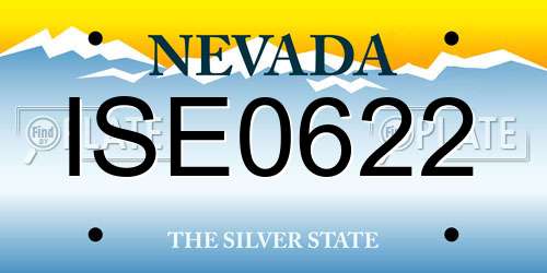 ISE0622 Nevada License Plate