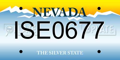 ISE0677 Nevada License Plate