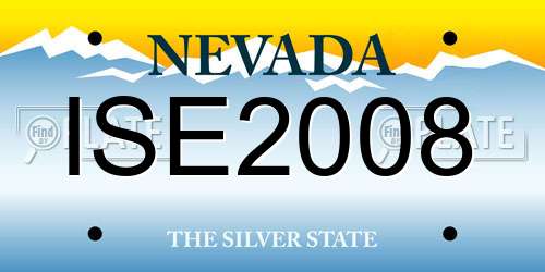 ISE2008 Nevada License Plate