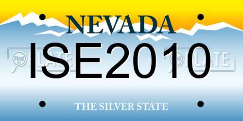 ISE2010 Nevada License Plate