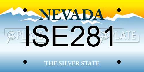 ISE281 Nevada License Plate