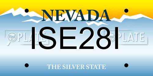 ISE28I Nevada License Plate