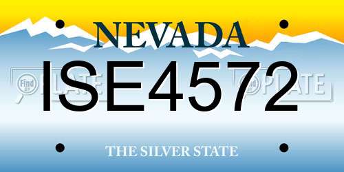 ISE4572 Nevada License Plate