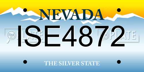 ISE4872 Nevada License Plate