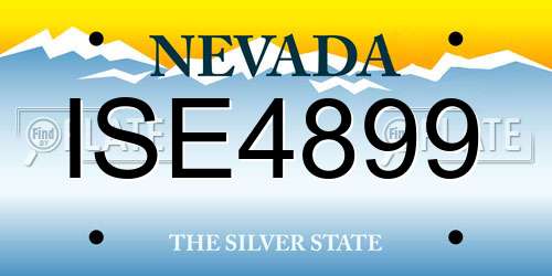ISE4899 Nevada License Plate