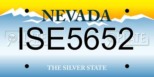 ISE5652 Nevada License Plate