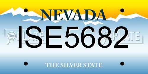 ISE5682 Nevada License Plate