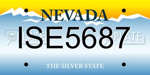 ISE5687 Nevada License Plate