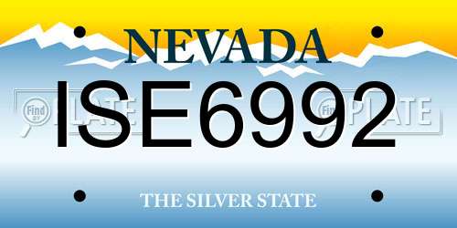 ISE6992 Nevada License Plate