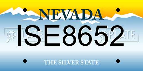 ISE8652 Nevada License Plate