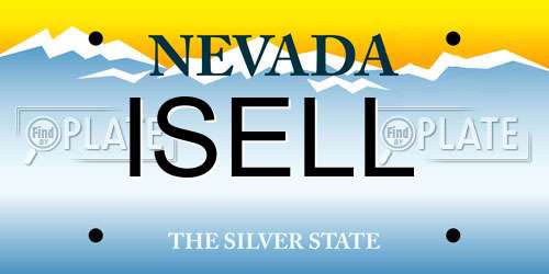 ISELL Nevada License Plate