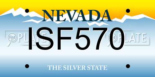 ISF570 Nevada License Plate