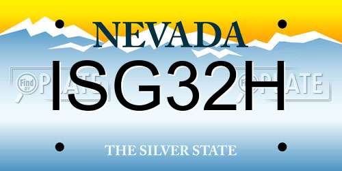 ISG32H Nevada License Plate