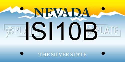ISI10B Nevada License Plate