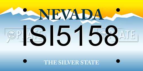 ISI5158 Nevada License Plate