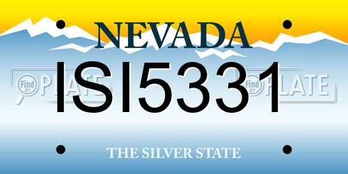 ISI5331 Nevada License Plate