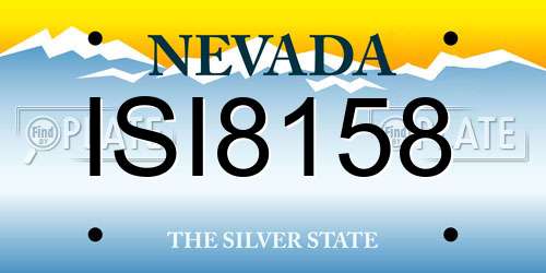 ISI8158 Nevada License Plate
