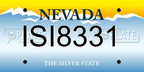 ISI8331 Nevada License Plate