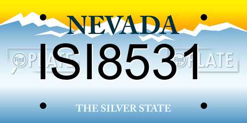 ISI8531 Nevada License Plate