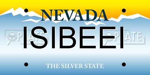 ISIBEEI Nevada License Plate