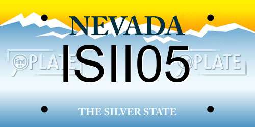 ISII05 Nevada License Plate