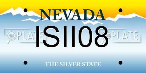 ISII08 Nevada License Plate