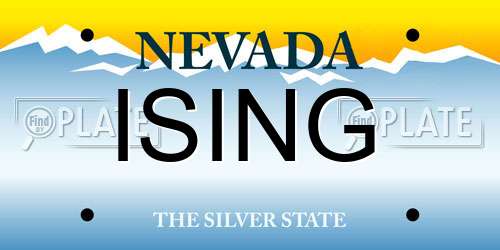 ISING Nevada License Plate