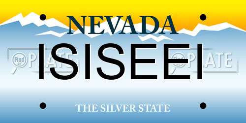 ISISEEI Nevada License Plate