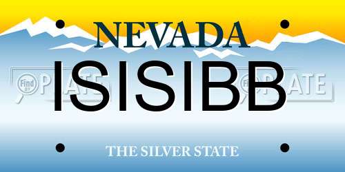ISISIBB Nevada License Plate