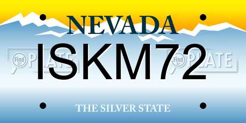 ISKM72 Nevada License Plate