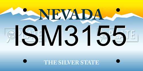 ISM3155 Nevada License Plate