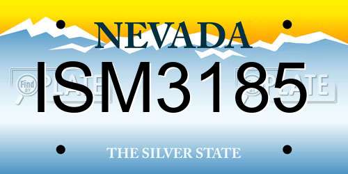ISM3185 Nevada License Plate