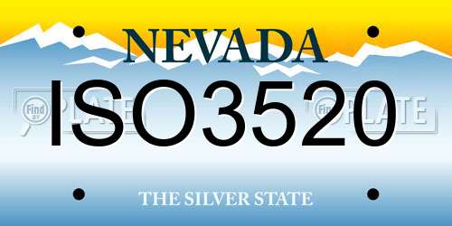ISO3520 Nevada License Plate